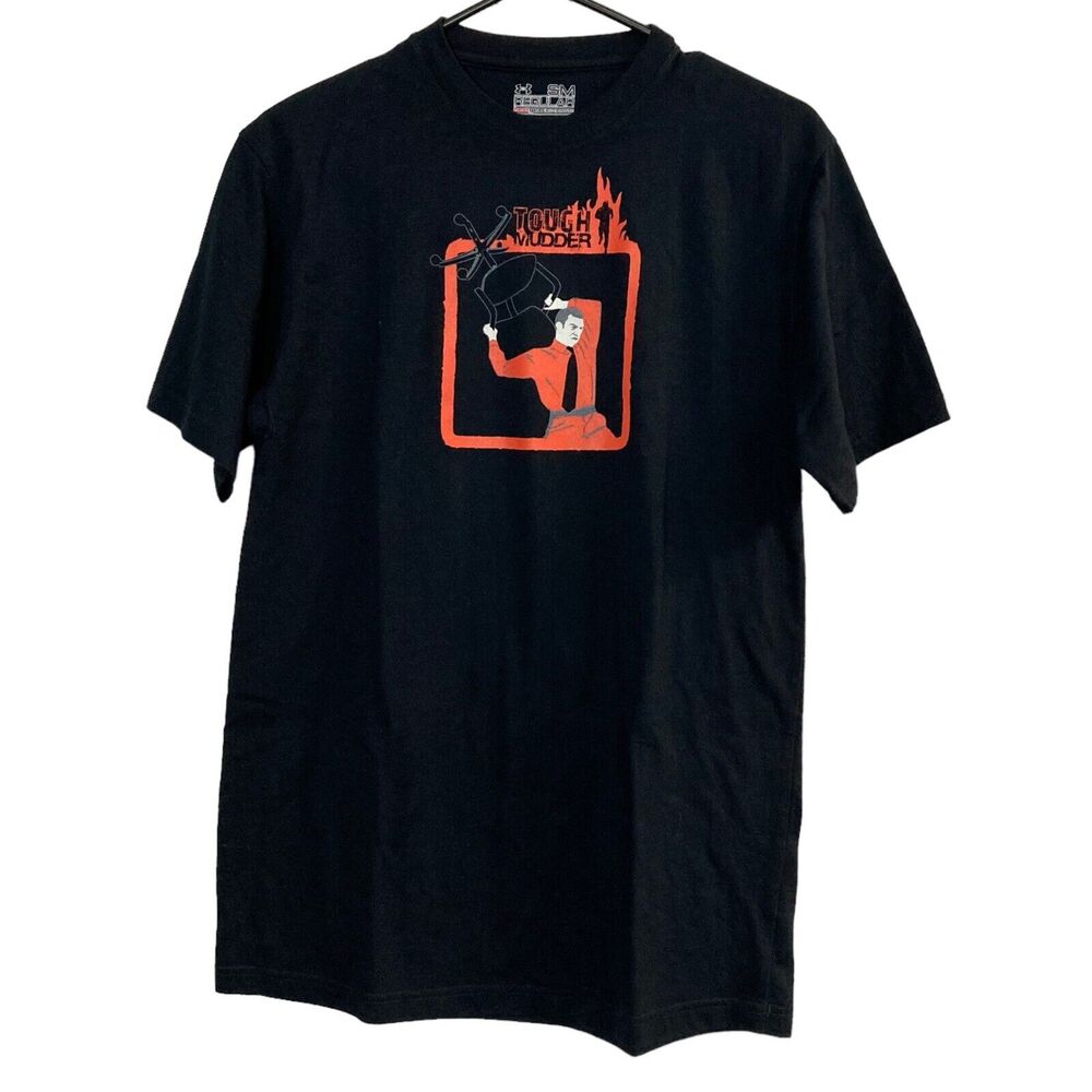 Under Armour Mens Size S Black Short Sleeve Tough Mudder T-Shirt Crewneck